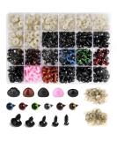 600PCS Colorful Plastic Safety Eyes & Noses for Amigurumi Craft Dolls & Toys - Buy Online on SooperMarket.com