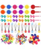 60 Pcs Self Hinge Hair Barrettes for Girls Ball Bubble Hair Accessories 80s 90s Assorted Hair Clips Elastic Ponytail for Baby Toddler (Lovely Style) - Buy Online on SooperMarket.com