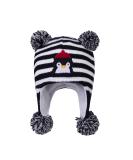 LANGZHEN Toddler Winter Hat with Earflap Knit Cap for Baby Boys Girls 6-12 Months - Penguin Design, Black Stripe - Buy Online on SooperMarket.com