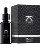ZOUSZ Beard Oil - Black Oud Wood Scented Grooming Formula with Natural Avocado Argan Macadamia Oils - Non-Greasy Facial Hair Softener & Moisturiser for Styling Vegan-Friendly Gift for Men 30mL Black Oud 30 ml (Pack of 1) - Buy Online on SooperMarket.com