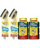 Dishmatic Fillable Washing Up Brush with Sponge + 6 Refills - Easy Grip Dish Cleaner - Buy Online on SooperMarket.com