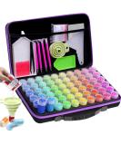 ARTDOT Diamond Painting Storage Containers, 60 Slots Diamond Painting Accessories Shockproof Jars for Jewelry Beads Rings Charms Glitter Rhinestones Black Medium(60 Jars) - Buy Online on SooperMarket.com