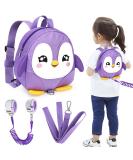 Accmor Toddler Harness Backpack Leash - Cute Penguin Kid Backpack with Anti Lost Wrist Link - Purple - Buy Online on SooperMarket.com