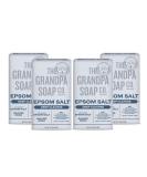 Grandpa Soap Epsom Salt Bar Soap - Deep Cleansing Vegan Soap for Face & Body 4.25 Oz (4 Pack) - Removes Dirt Grease & Grime - Buy Online on SooperMarket.com