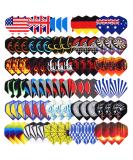 Niubixx Standard Dart Flights 30 Sets 90 Pcs Durable PET and Laser Replacement Feather Tail Wing - Perfect Accessories Equipment Supplies for Dart Games - Buy Online on SooperMarket.com