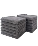 Sinland Microfiber Face Cloths - Reusable Makeup Remover Cloths for Women and Baby - Ultra Soft Washcloths - 12x12 Grey - 12 Pack - Buy Online on SooperMarket.com