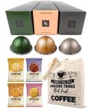 Nespresso Vertuo Coffee Capsules - Stormio Fortado Melozio - 3 Boxes (30 Pods) Bundled with Border Biscuits & Giftable Tote Bag - Buy Online on SooperMarket.com