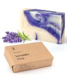Lubiu lavender soap piece 100g - organic soap lavender handmade - shower soap without palm oil and hand soap firm - nature soap piece - natural soap lavender 100 g (1 Pack) - Buy Online on SooperMarket.com