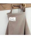Nursing Cover for Breastfeeding & Pumping | Multi-Use Car Seat Stroller Cover | Organic Muslin Cotton for Baby | TISU Pastel Colors (Sand Neutral) - Buy Online on SooperMarket.com