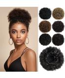 YAMEL Afro Puff Drawstring Ponytail Medium Bun Extensions Darkest Brown Synthetic Updo Hair Pieces for Black Women Darkest Brown Medium (Pack of 1) - Buy Online on SooperMarket.com