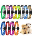 Heyu-Lotus 12 Pack Puppy Collars Adjustable Puppy Whelping Collars Soft Nylon Puppy ID Litter Collars with Quick Release Buckle for Small Dogs and Cats 19-32cm - Buy Online on SooperMarket.com