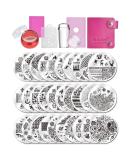 BIEUTEE Nail Art Stamp Template 30 Designs Nail Stamping Stencil Complete Set with 1 Stamp & 2 Scrapers for Stunning Nail Art - Buy Online on SooperMarket.com