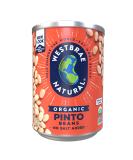 Westbrae Natural Organic Pinto Beans - No Salt Added, 25 Oz (12 Pack) | Healthy Plant-Based Protein - Buy Online on SooperMarket.com