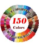 150 Skeins Embroidery Floss Friendship Bracelet String - Multi-Color Cross Stitch Thread with Color Numbers - 6 Strand Floss - Buy Online on SooperMarket.com