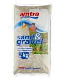 Amtra Polychrome Natural Aquarium Gravel 2 KG - Decorative Sand with White Grains 3-4mm - Buy Online on SooperMarket.com
