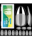 Short Oval Soft Gel Nail Tips - Melous 600PCS Pre Buff Full Cover Half Matte Clear False Nails for DIY Manicure - Buy Online on SooperMarket.com