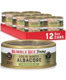 Bumble Bee Prime Solid White Albacore Tuna in Olive Oil, 5 oz Cans (Pack of 12) - Premium Wild Caught Tuna - 30g Protein per Serving - Non-GMO Project Verified, Gluten Free, Kosher - Buy Online on SooperMarket.com
