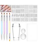 Shop French Tip Nail Stamp Kit | Nail Art Brush & Guide Stickers for Perfect Nail Designs | International Shipping Available - Buy Online on SooperMarket.com