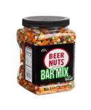 BEER NUTS Bar Mix with Wasabi - 26oz Family Size Resealable Jar: Original Roasted Peanuts, Asian Wasabi Peas, Hot & Spicy Sesame Sticks, Pretzel Niblets, Nacho Cheese Sticks, BBQ Insane Grain - Buy Online on SooperMarket.com