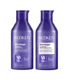 REDKEN Blondage Purple Shampoo & Conditioner Set | Hair Toner for Blonde & Color Treated Hair | Neutralizes Brassy Tones | Citric Acid Formula | 10.1 Fl. Oz (Pack of 2) - Buy Online on SooperMarket.com