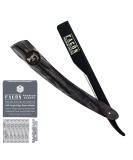 100 BLADES + Facn Professional Wooden Straight Edge Barber Razor - Salon Quality Shavette - Buy Online on SooperMarket.com