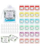 24 Set Bath Salts Bulk Eucalyptus Bubble Bath Spa Gift for Women | Relaxing Mineral Soak for Weddings Bridal Showers & Favors | Includes Thank You Cards & Organza Bags - Buy Online on SooperMarket.com