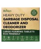 Renuv Garbage Disposal Cleaner and Deodorizer Tablets Heavy Duty Eco Friendly Foaming Cleaning Pods Deep Clean Smelly Disposal, Odor Eliminator, Degreaser, Dissolves Organic Waste Residue & Buildup - Buy Online on SooperMarket.com