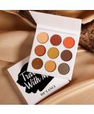 High Pigmented Neutral Eyeshadow Palette | 9 Matte Shimmer & Glitter Shades for Hazel Eyes - Perfect for Professional Makeup - Buy Online on SooperMarket.com