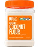 BetterBody Foods Organic Coconut Flour 2.25 Pound Jar, Naturally Gluten-Free White Flour Alternative with a Slight Coconut Taste and Aroma, 23% Dietary Fiber per Serving - Buy Online on SooperMarket.com