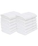 12 White Economy Bath Towels Bulk - 24x48 Inch, Cotton Blend for Softness - Commercial Grade, Easy Care - Buy Online on SooperMarket.com