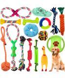 Amzeeniu dog toys 16 pcs rope ball dog dog robust teeth chew dusk toy tooth training set for small medium -sized dog interactive game set unzerstoerbar cotton noden - Buy Online on SooperMarket.com