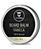 Vanilla Beard Balm - Styles Strengthens  Softens Beards and Mustaches - Natural Beard Conditioner Wax with Organic Shea Butter Tea Tree Argan  Jojoba Oils and Vanilla Scent by Striking Viking Vanilla Beard Balm 2 Ounc - Buy Online on SooperMarket.com
