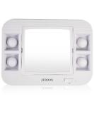 Jerdon J1015 LED Lighted Makeup Mirror 5x Magnification White Finish - Buy Online on SooperMarket.com