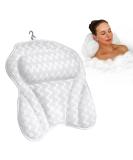 Spa Comfort Bath Pillow for Ultimate Relaxation | Back and Neck Support | Portable and Washable | 3D Air Mesh Technology | White - Buy Online on SooperMarket.com
