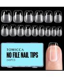 TOMICCA Soft Gel Nail Tips 240PCS Clear Half Matte Full Cover | Pre-Buff No File Nail Tips 12 Sizes | Nail Extensions for Salon and Home DIY - Buy Online on SooperMarket.com