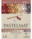 Pastelmat Glued Pad - Clairefontaine Palette No. 7 - 12 Sheets - 360g - 7 x 9.5 Inches - Sanguine Red, Sand, Beige, Dark Grey - Buy Online on SooperMarket.com