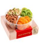 Dried Fruit & Nuts Gift Basket in Red Box (4 Assortments) Holiday Christmas Gourmet Bouquet Arrangement Platter, Birthday Care Package, Healthy Food Kosher Snack Tray for Adults Men Women Classic - 4 Piece Assortment - Buy Online on SooperMarket.com