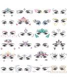 SIQUK 24 Sets Mermaid Face Jewels Stickers for Festival Rave Carnival Party - Buy Online on SooperMarket.com