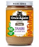 Once Again Natural Sesame Tahini - 16 oz Jar (Salt Free, Unsweetened) - Buy Online on SooperMarket.com