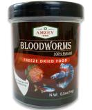 Blood Worms 0.5 oz -100% Natural Freeze Dried Blood Worms - Aquarium Fish Food - High Protein Food for Betta Fish, Food for Goldfish, Food for Cichlid, Food for Guppy, Food for Discus, Food for Turtle - Buy Online on SooperMarket.com