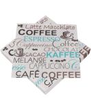 Stylish HEKU Caf Motif Cocktail Napkins - 3-Ply 25x25 cm 150 Pieces for Celebrations - International Shipping Available - Buy Online on SooperMarket.com