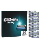 Gillette Mach3 Men's Razor Blades 20 Refill Pack - New & Improved - Buy Online on SooperMarket.com