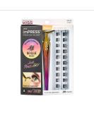 KISS imPRESS Press-On Falsies Eyelash Clusters Kit  Natural  Black  Fuss Free  Invisible Band  Natural  24 Hours  No Damage  No Sticky Residue  Gorgeous  Flawless  Quick & Easy | 20 Clusters - Buy Online on SooperMarket.com