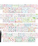 2000+ Pieces Nail Art Stickers Adhesive 3D Nail Decals Stickers Leaf Flower Butterfly Nail Stickers with Tweezers for Women Girls DIY Nails Decorations Favors (Summer Themed Series) - Buy Online on SooperMarket.com