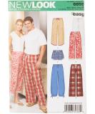 Simplicity U06859A New Look Sewing Misses' and Mens' Pajama Pants and Shorts Sewing Pattern Kit, Code 6859, Sizes XS-XL - Buy Online on SooperMarket.com