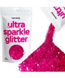 Hemway Extra-Chunky Glitter 100g - Cosmetic Safe Dark Rose Pink 1mm | Buy Internationally - Buy Online on SooperMarket.com