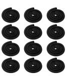 12 Spiral Lock Hair Tie for Dreadlocks & Thick Curly Hair - Bendable Iron Wire Ponytail Holder in Black - Buy Online on SooperMarket.com