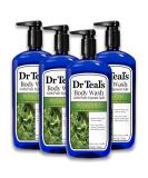 Dr Teal's Epsom Salt Body Wash 4-Pack (96 Fl Oz Total) Relax & Relief with Eucalyptus & Spearmint - Buy Online on SooperMarket.com