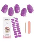 Kalolary Gel Nail Polish Strips Set (Purple) - Semi Cured Waterproof Nail Art Sticker with Nail File - For Women and Girls, UV/LED Lamp Required - Buy Online on SooperMarket.com