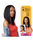 Sensationnel Clip in Alpha Woman - CKandco 12 inch Textured Clip in 9 Piece Pack Adds Volume Protective Style - Curls Kinks and Co Alphawoman 12 - (1B) - Buy Online on SooperMarket.com